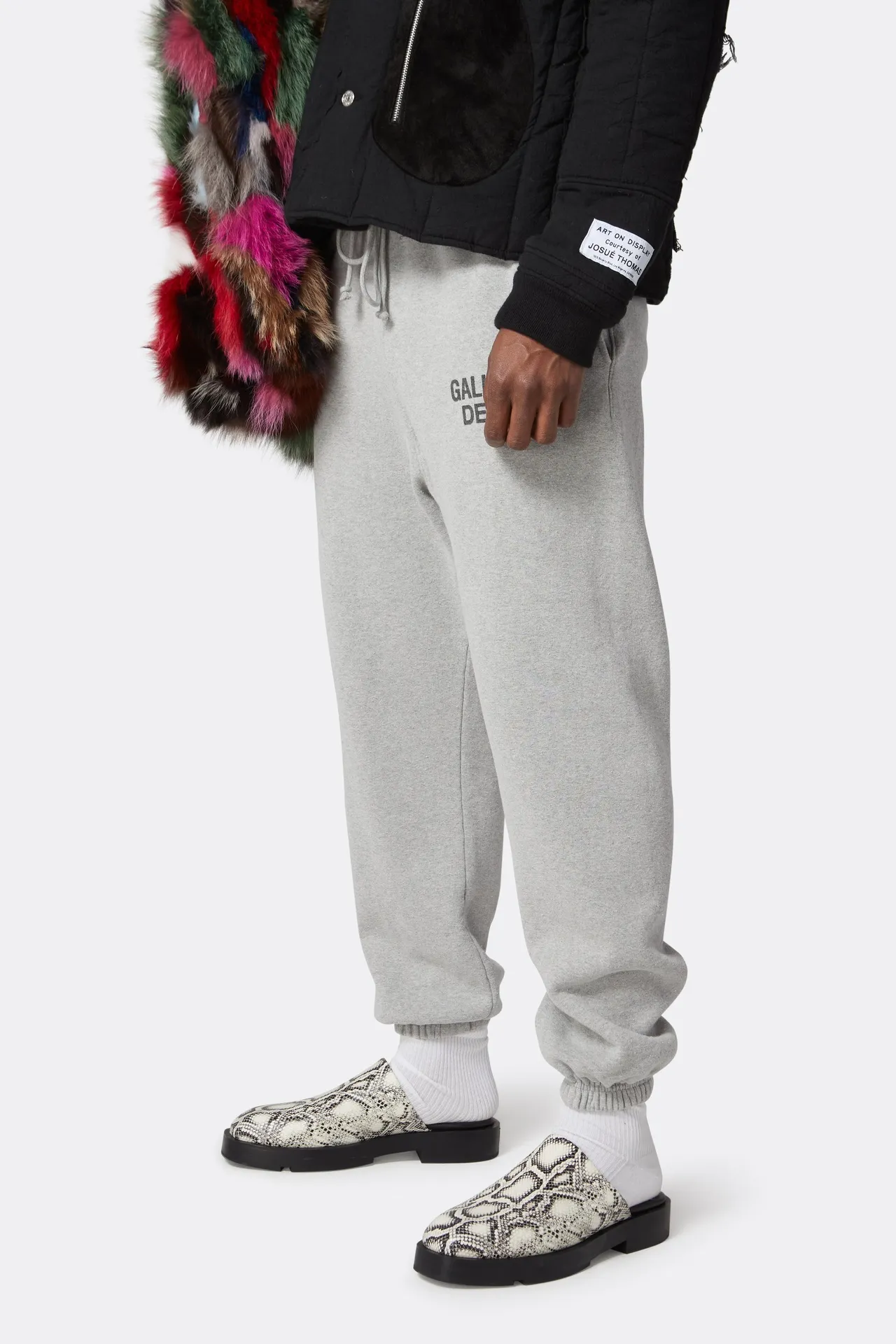 GALLERY DEPT. ENGLISH LOGO SWEAT PANTS E English basic logo sweatpants Vintage washed trousers floral gray S-XL